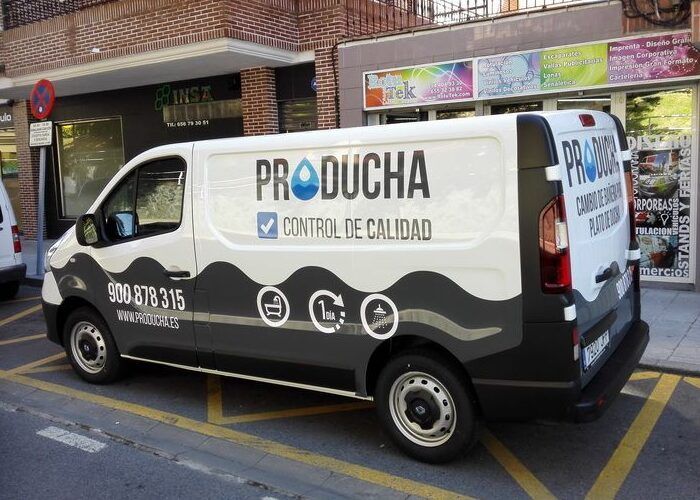 Flota de Furgonetas Rotuladas Producha Rotulacion furgoenta vinilo coemrcial publicidad
