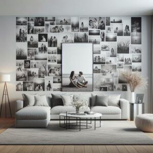 Dormitorio con mural de vinilo de diseño